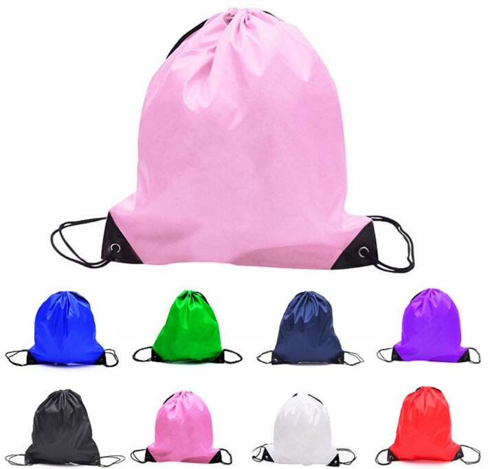 Polyester fabric drawstring bag /advertising pull rope backpack cloth bag /nylon shoulder pocket customization BAGEASE