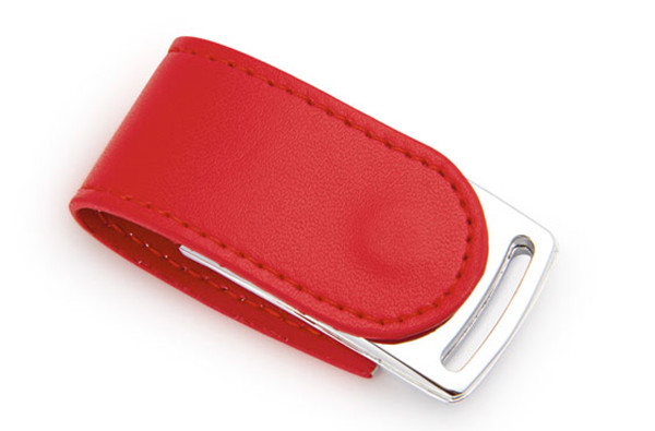 4GB Red Leather Usb Flash Drive Nice Leather Cover Usb Pen Drive With Custom Logo