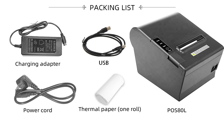 2023 80mm Wifi Usb Pos Thermal Printer Maximum roll diameter 80mm Color Print Speed no