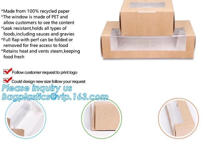 kraft paper sandwich box with window ,triangle sandwich box for packaging,Cardboard Box With Clear Window Burger Sandwic