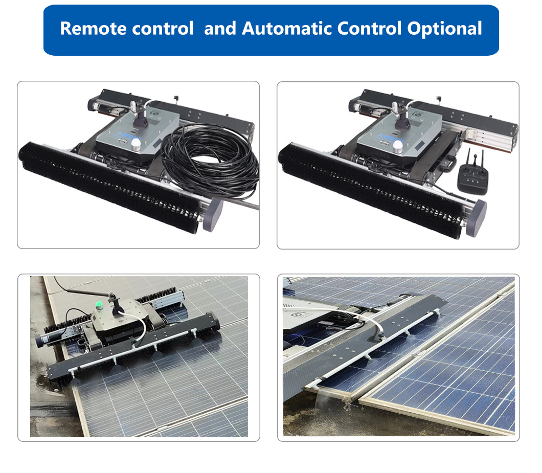 Innovative Solar Panel Cleaning Device for High-Efficiency Maintenance Large Area Solar Panels Photovoltaic Plants