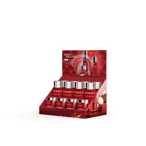 Quality Waterproof Matte Varnishing Cardboard Shelf Display For Cosmetics for sale