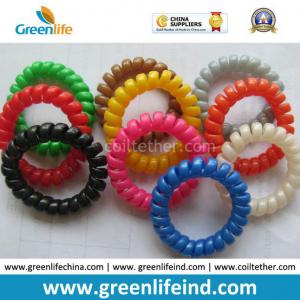 China Pure Colors Phone Cord Shape Round Wrist Band Coil Rope wholesale