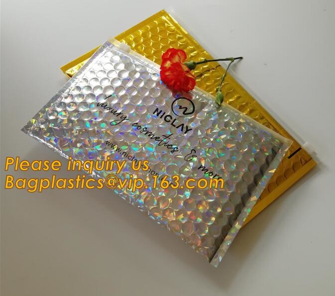 Cosmetic Slider Zip lockk Bubble Bags Bubble Slide Pouch,Zip lockk esd bubble bag bubble packaging wrap cosmetic pouch slide
