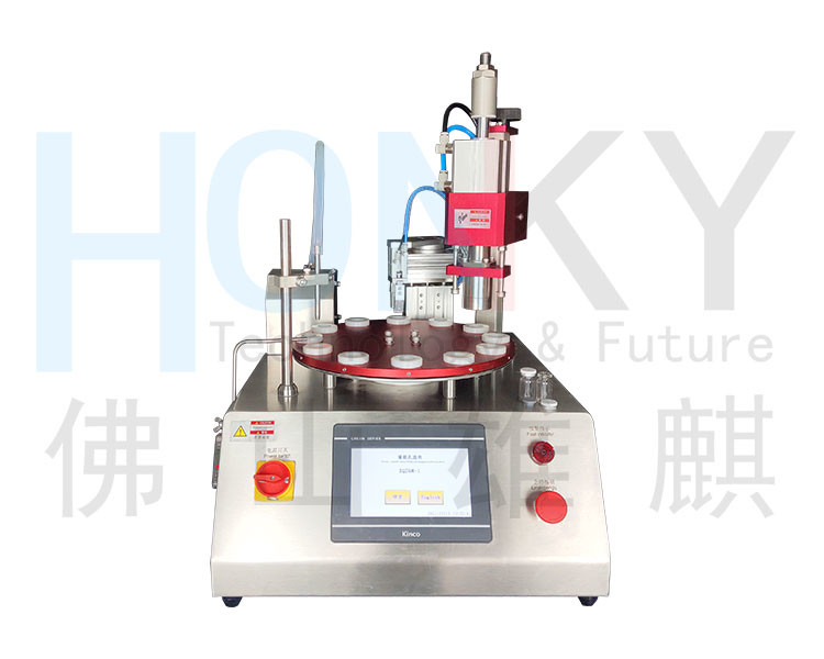Tabletop Small Business Using 5ml Vial Filling And Crimping Machine With Multiple Size Mold Changing For Oil Liquid