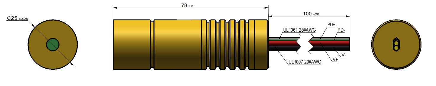 High Power 500mW Green Laser Module in CW Output for Laser Applications