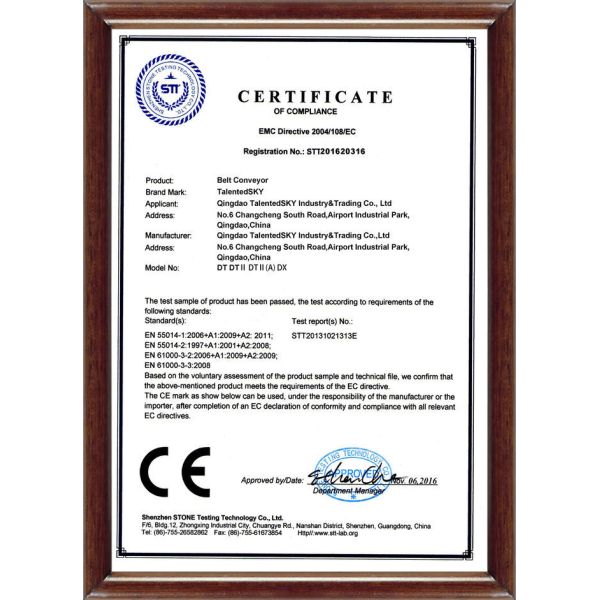 Large Conveying Capacity 500mm Rubber Belt Conveyor