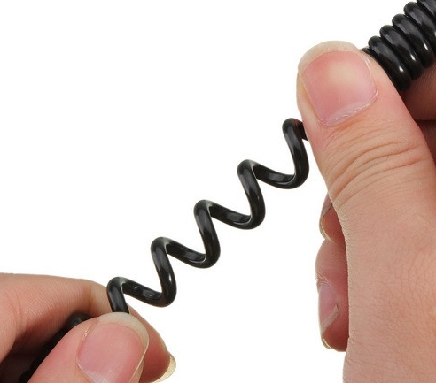 Universal 2in1 Coiled USB Cable Data Cable with 2 Connectors Micro USB Charging Cable for Promotion