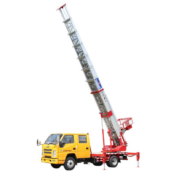 Quality 32m Ladder Truck curtain wall construction roof sprinkling decoration waste discharge air conditioning installation, for sale