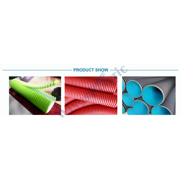 Plastic Hdpe Double Wall Drainage Corrugated Pipe Extrusion Line