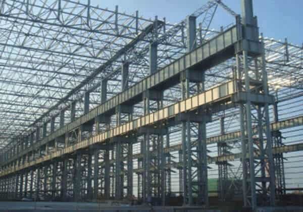 Galvanized Steel Frame Warehouse Painted Surface Wide Span Prefab Factory Building