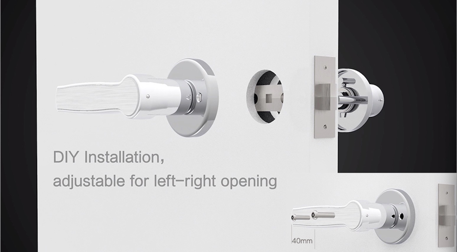 Home Smart Pin Key Keyless Finger Print Smart Handle Door Locks