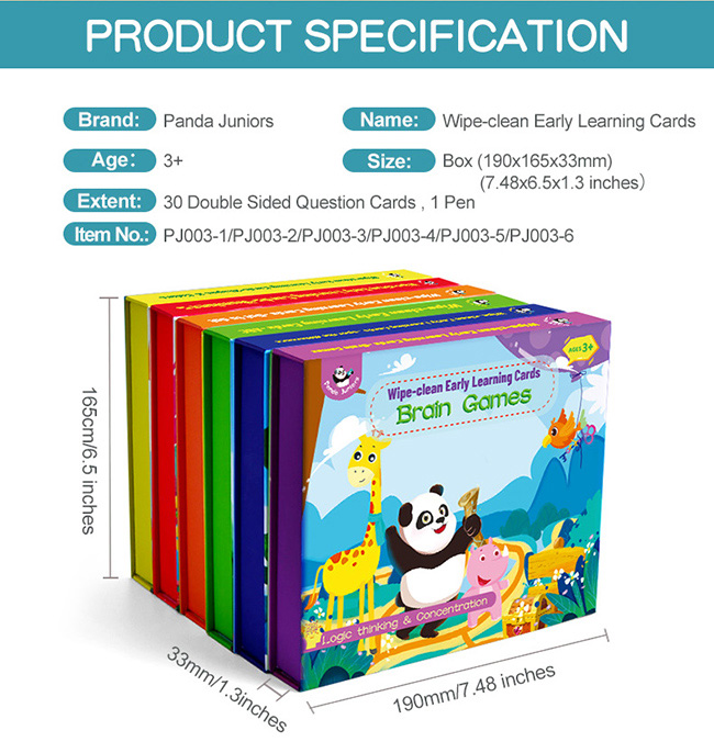 6 Themes Kids Early Learning Flash Cards Train Children'S Visual Memory For 3 Year Olds