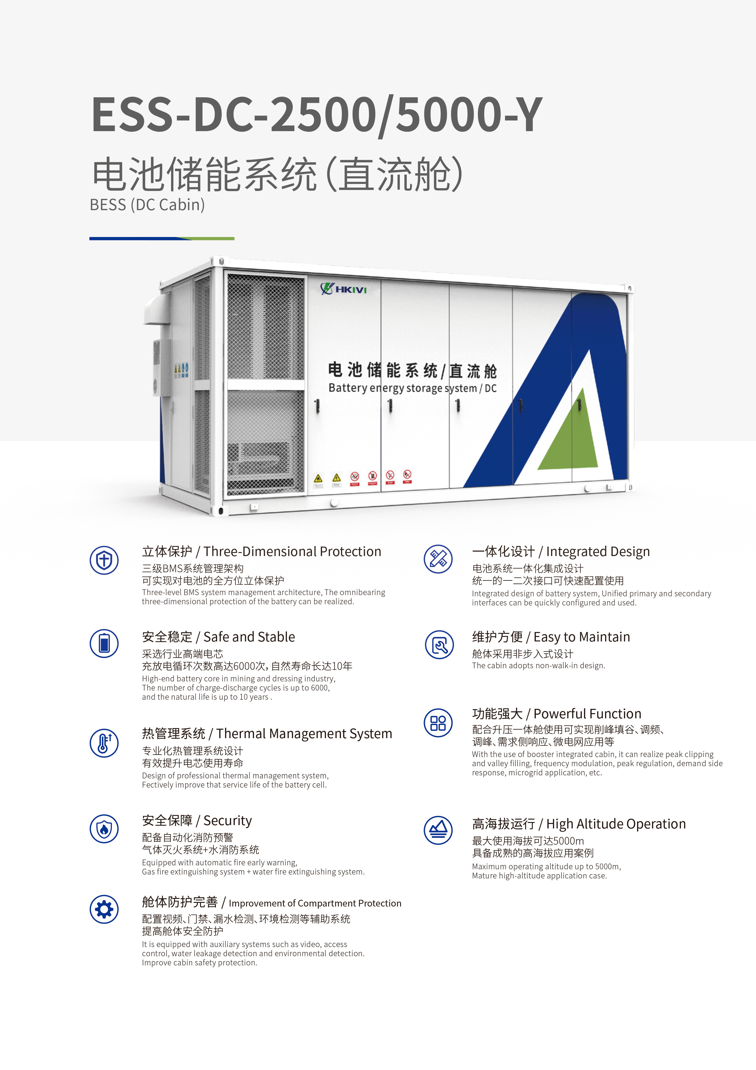 BESS DC Cabin Energy Storage Battery With Improvement Of Compartment Protection