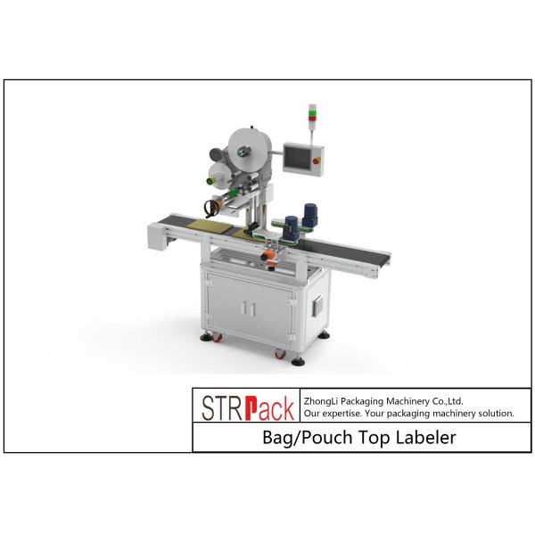 Servo Control System Bag / Pouch Top Labeler Self Adhesive Sticker