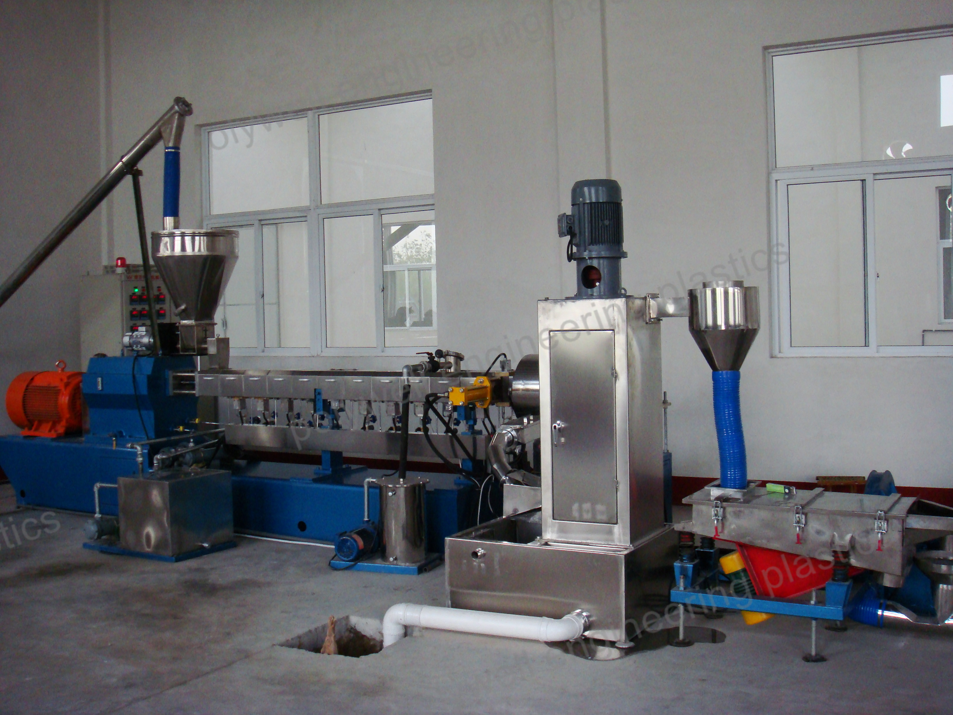 Double Screw Plastic Granulator Machine, Plastic Pellets Extruding Granulating Machine, Plastic Recycling Granulator