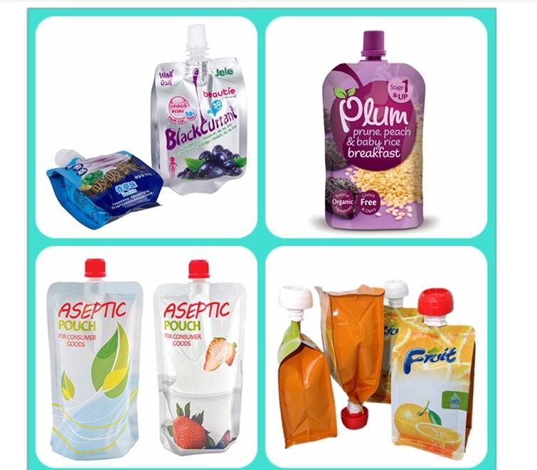 Stand Up Excellent quality professional design plastic juice spout bag