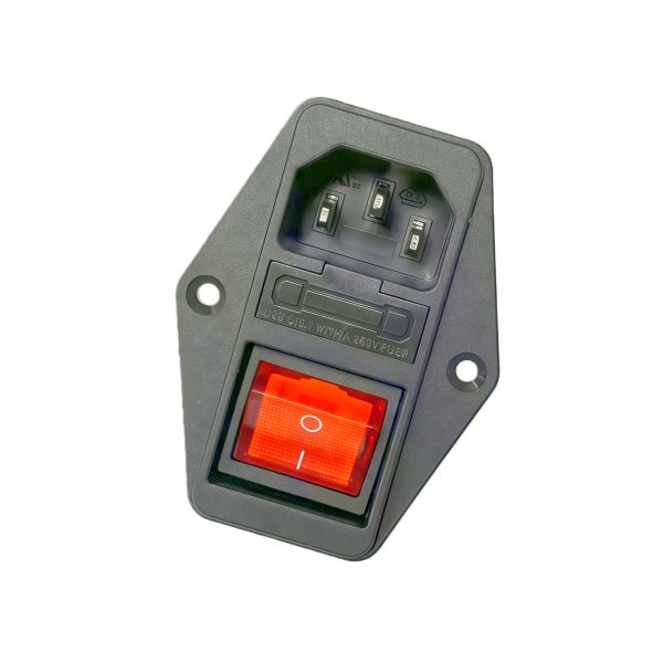CW2C-3A-T Socket Power Filter with Light Safety Switch Metal Case for EMI Filter