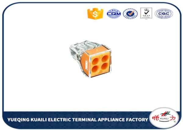 Quality Electric Quick Connect Wire Terminals wago female type 4 Pin terminal block connector for sale