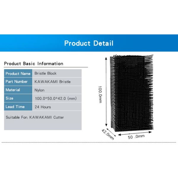Durable Nylon Bristles 100*50*42mm For KAWAKAMI Cutter Machine