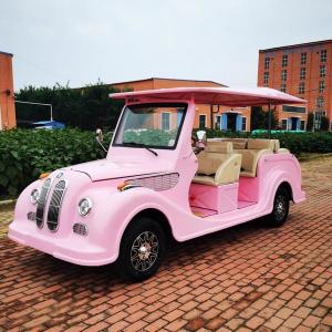 China Pink Classic Sightseeing Car New Electric Vintage Car Can Carriage 8 -11 People On Sale wholesale