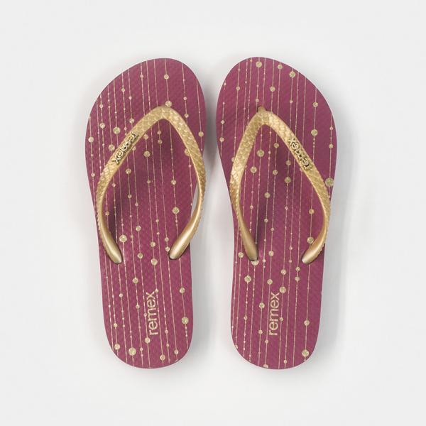Quality Slip Resistant 36EU Summer Beach Flip Flop With Red Beaded Pattern for sale