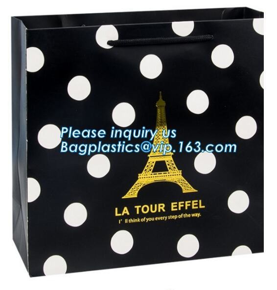 Custom paper bag with handle coated white paper bag printing pattern flower carrier bag,Flower carrier paper bags with d