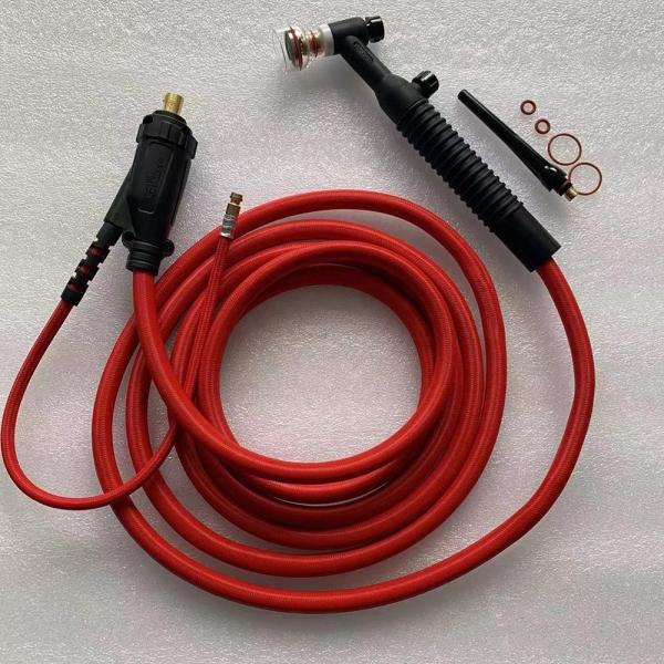 Quality Black 250AMP Large Champagne Clear Nozzle Air-Cooled Tig Welding Torch Kit WP26FV-R-20FT for sale