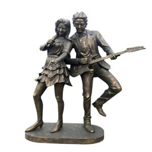 China Art Bronze Couple Statue Metal Female Sculpture With High Durability wholesale