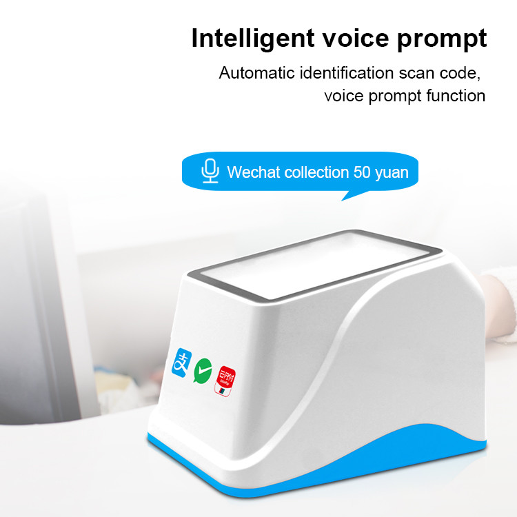 Alipay Wechat POS Barcode Scanner 2D Desktop Mobile Qr Code Payment