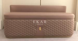 Pink Leather Bedroom Ottoman Bed End Stool Bench W002B18