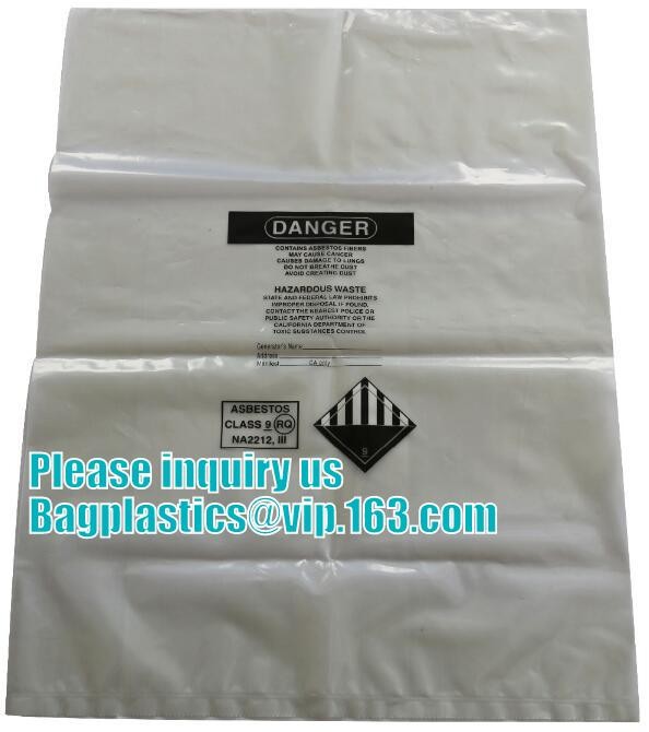 Heavy Duty Construction Plastic Asbestos Bag Waste Bag,Heavy Duty Disposal Polythene bags For Asbestos Removal BAGEASE