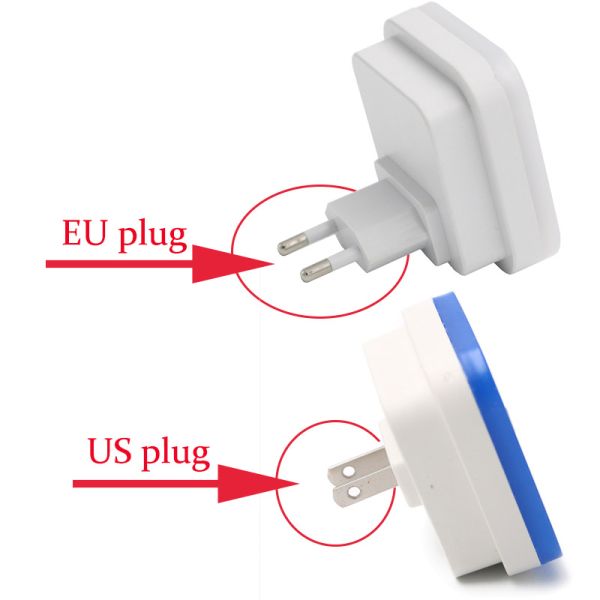 0.02A EU Wall Night Lamp Energy Saving Sensor Night Light For Baby Room