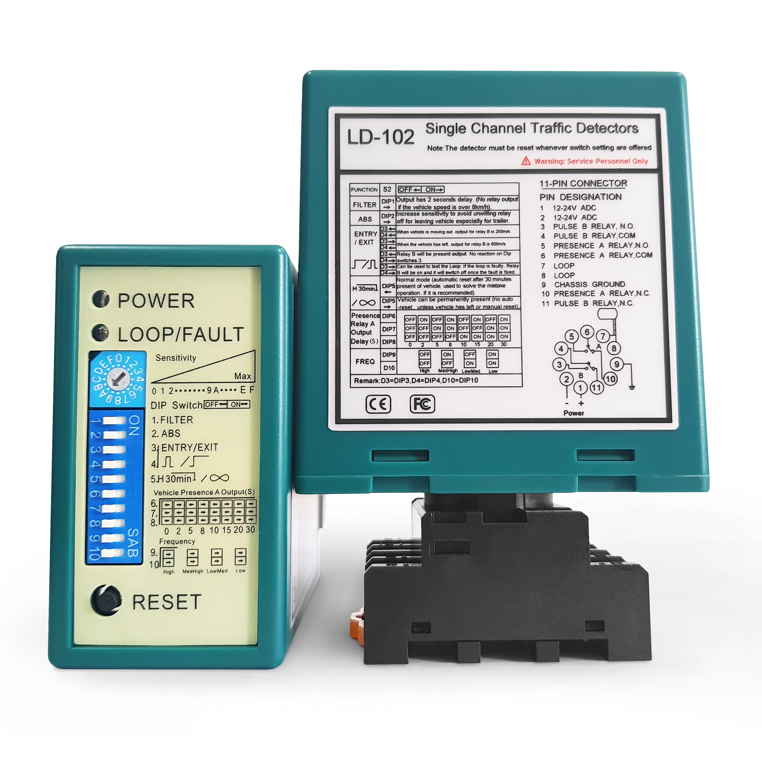 Sensitive Stable Loop Detector Quick Response Time CE/FCC Certified Relay Output Presence Relay Gross Weight 300 g