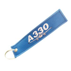 Custom A330 Plane Key Tag | High-Contrast Stitching | Lightweight Travel Accessory​