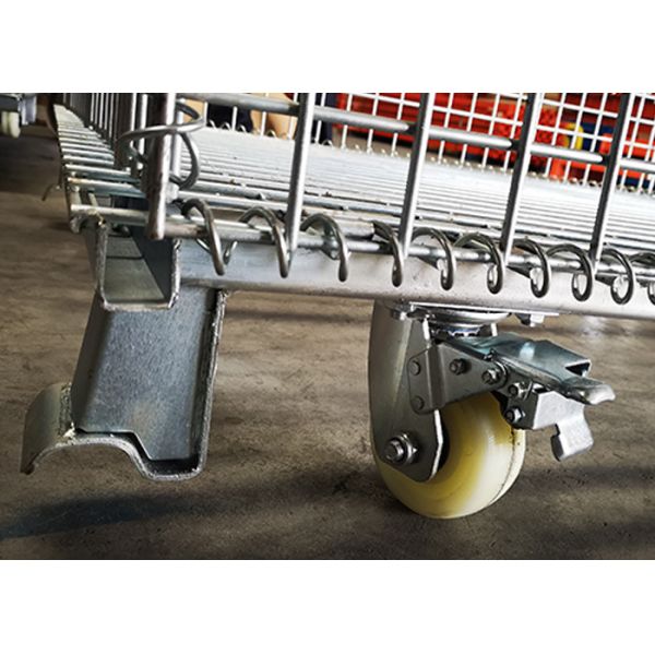 Workshop Metal Wire Mesh Cages , Galvanized Wire Folding Wire Container