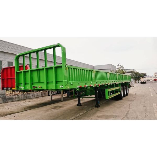 Q345B Height 600mm Side Wall 3 Axle 50T Cargo Trailer