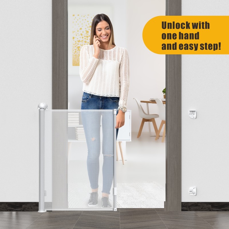Prodigy ABS PVC Mesh Retractable Baby Gate Multi Scene