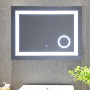 Smart Touch Sensor Anti-fog Led Mirror For Hotel Bathroom With Silver Lenses Material
