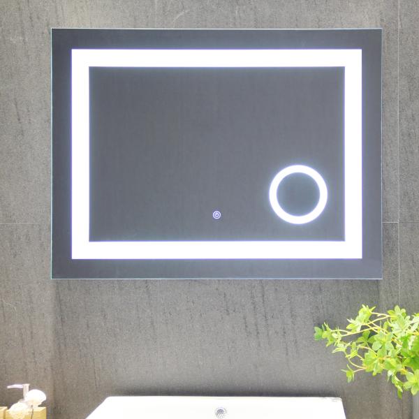 Quality Smart Touch Sensor Anti-fog Led Mirror For Hotel Bathroom With Silver Lenses Material for sale