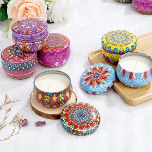 Birthdays Weddings Custom Wax Candles Tin Scented Candle With Sage Lavender Aroma Luxury Spiritual