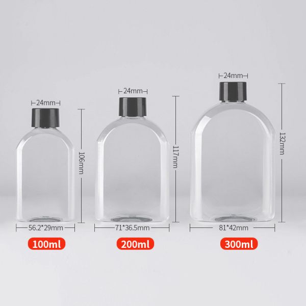 350ml Plastic Juice Disposable Beverage Bottles Tasteless Odorless Flat Shape