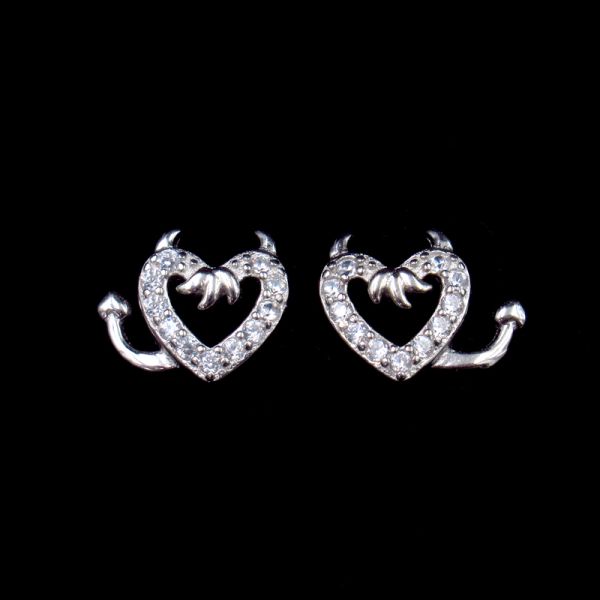 Fashionable 925 Sterling Silver Jewelry Santa Claus Stud Earrings For Anniversary