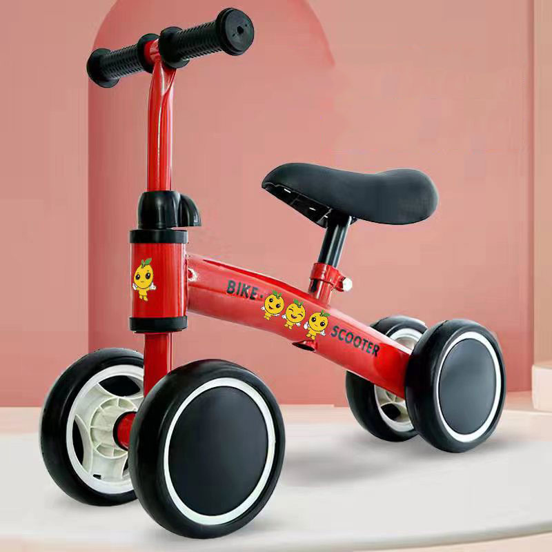 Metal Balance Bike Non Pedal Bicycle for Children's Stroller Handcart Push Age 0-3M