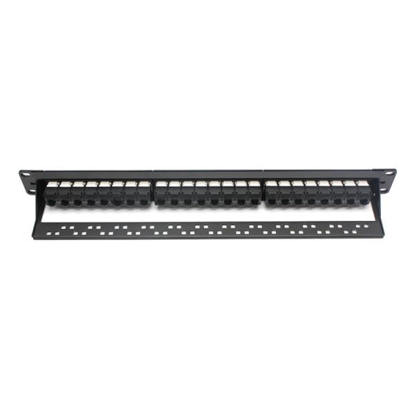 Quality RJ45 24 Port Fiber Cat5E Cat6 Cat6A Patch Panel Network Accessories for sale
