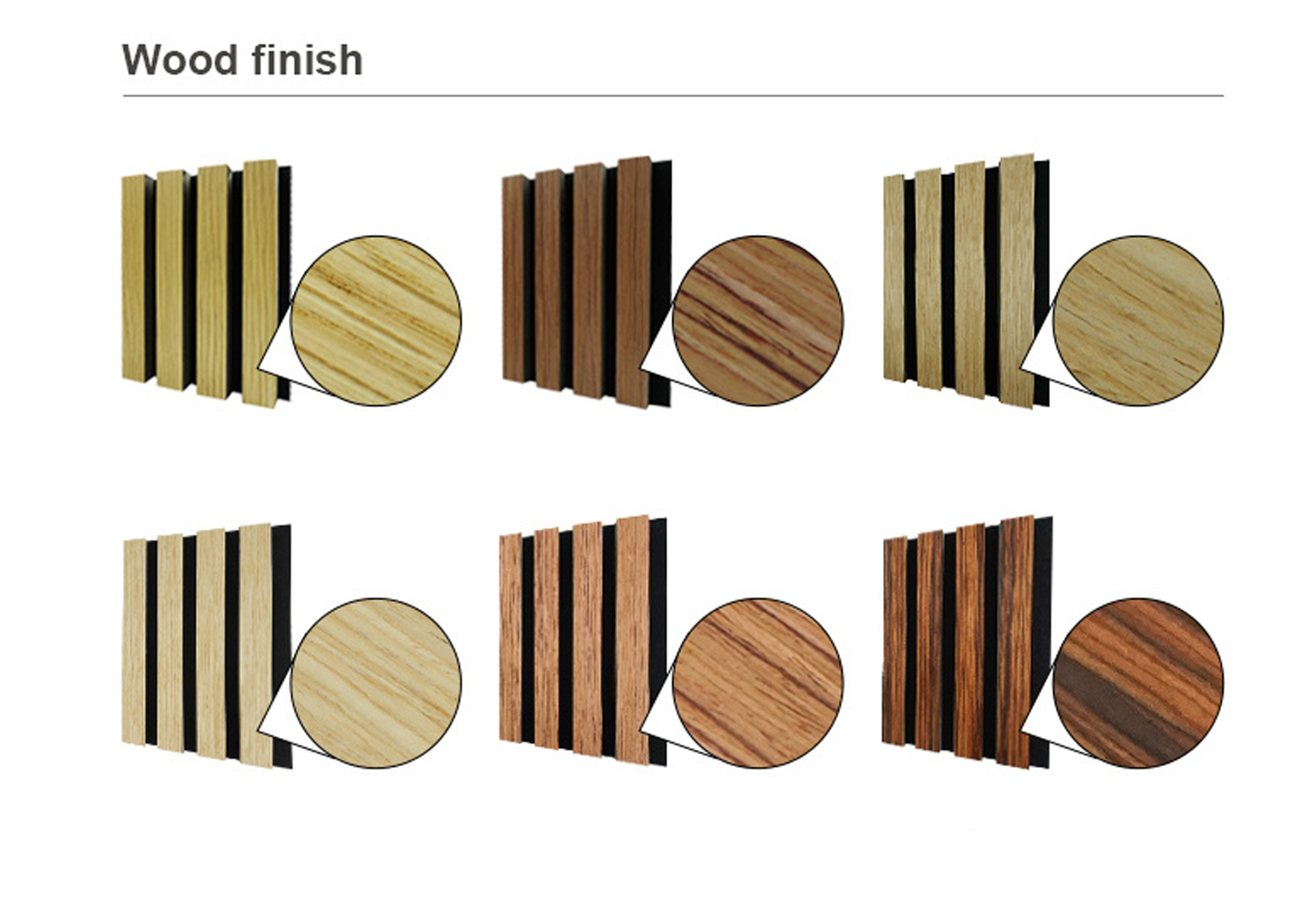 Polyester Fiber Acoustic Panel Wooden Slat Wall Panels for Theater Fr MDF Face Material