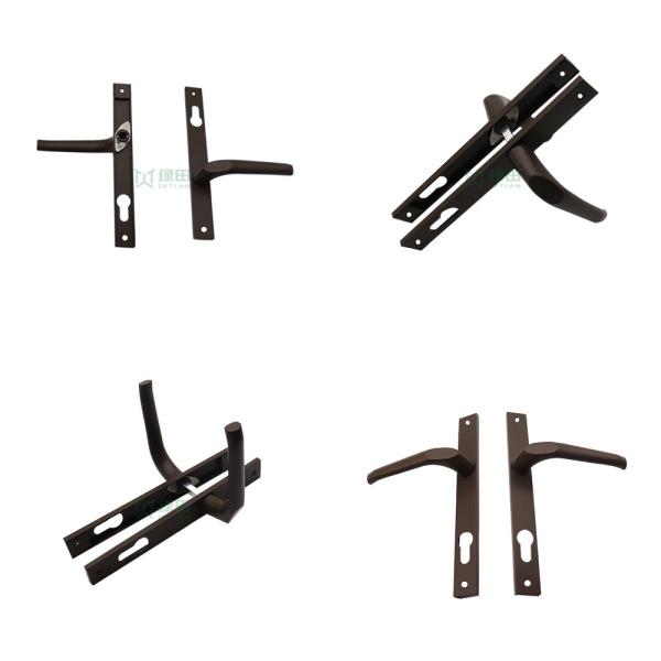 90mm Square Shaft Aluminum Door Handles With Lock For Window And Door