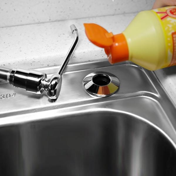 SUS304 Sink Accessory 240ml Sink Soap Dispenser Bottle Indenter PE Straw