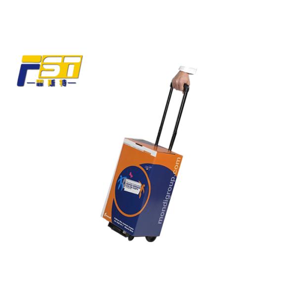 Eco - Friendly Mobile Folding Box Trolley Silk Screen Printing With Large Capacity