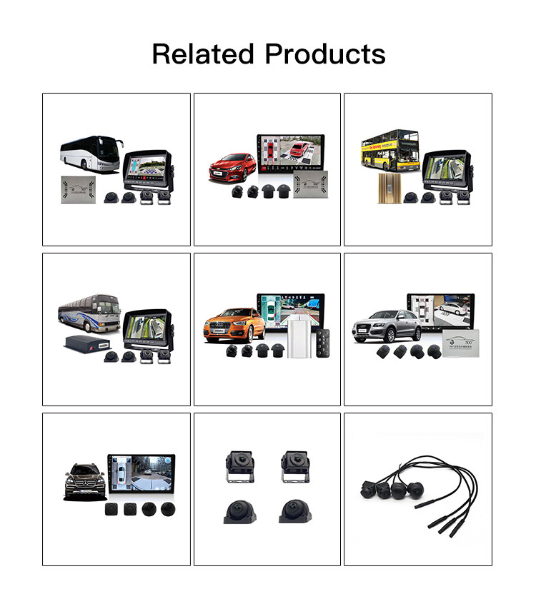 Front Rear Side View Backup Camera Car Multimedia Navigation System IP68 IPS Screen